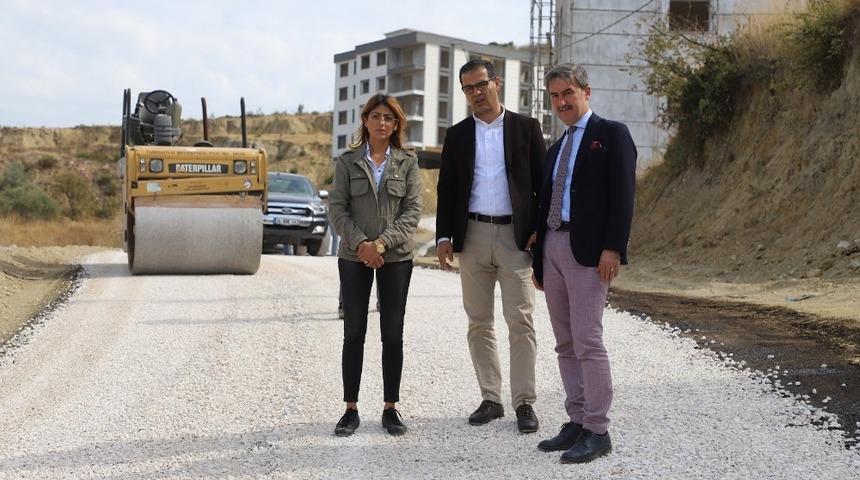 Başkan Şirin asfalt &ccedil;alışmalarına yerinde inceleme