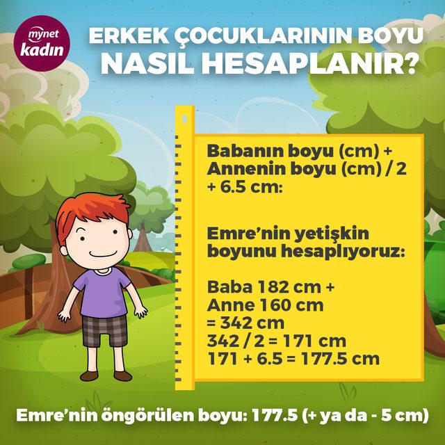 erkek çocuğun boyunu hesaplama