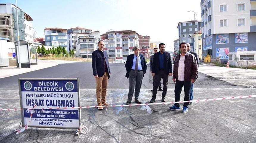 Başkan Can, asfalt &ccedil;alışmalarını inceledi