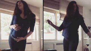 7 aylık hamile Azra Akın dans videosuyla Instagram'ı salladı
