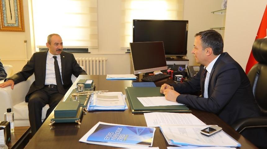 ER&Uuml; Rekt&ouml;r&uuml; &Ccedil;alış&rsquo;ı, KTO Başkanı G&uuml;lsoy Ziyaret Etti