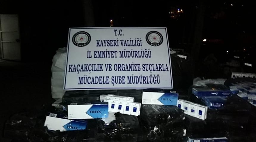 18 bin 100 paket ka&ccedil;ak sigara ele ge&ccedil;irildi