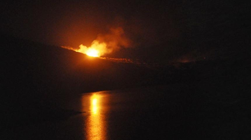 Bodrum'da makilik alanda yangın