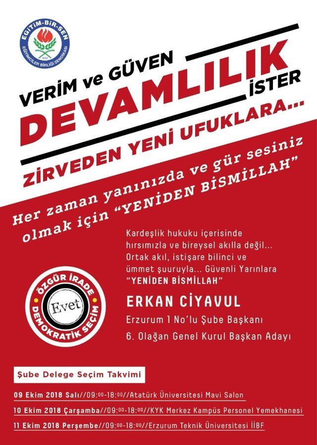 Ciyavul, 6. olağan genel kurulu öncesi yeniden aday olduğunu açıkladı