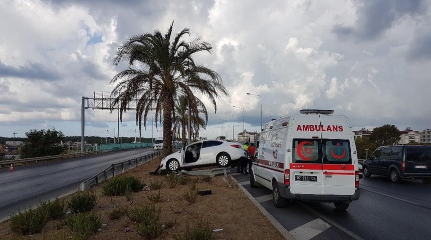 Çevre yolunda kaza ucuz atlatıldı