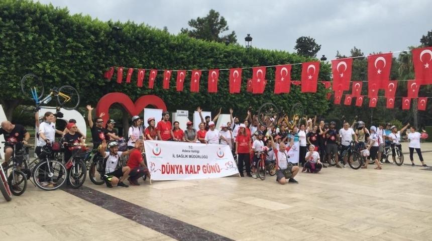 D&uuml;nya Kalp G&uuml;n&uuml;&rsquo;nde bisiklete bindiler