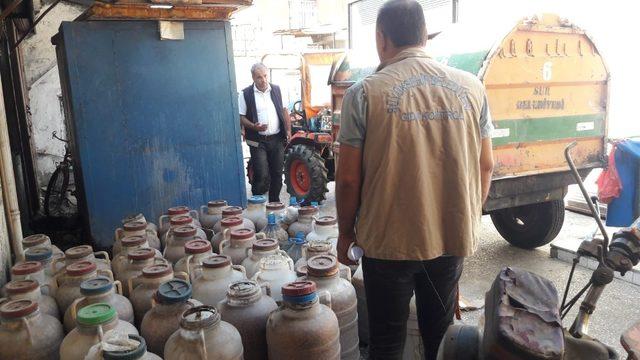 Diyarbakır’da 1 ton 500 kilogram bozuk zeytin imha edildi