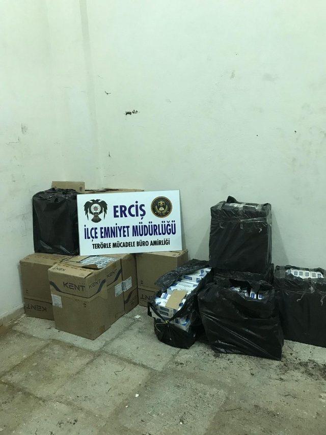 Erciş’te 17 bin 772 paket kaçak sigara ele geçirildi