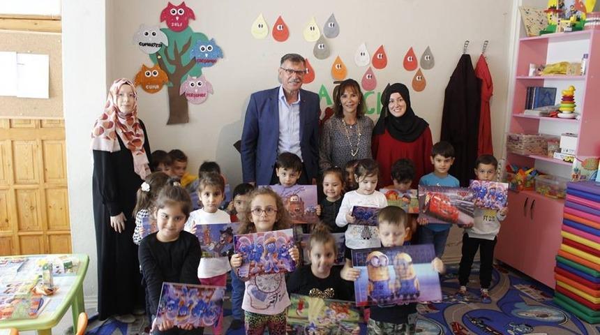 Başkan Duymuş, minik Kur&rsquo;an kursu &ouml;ğrencilerini ziyaret etti