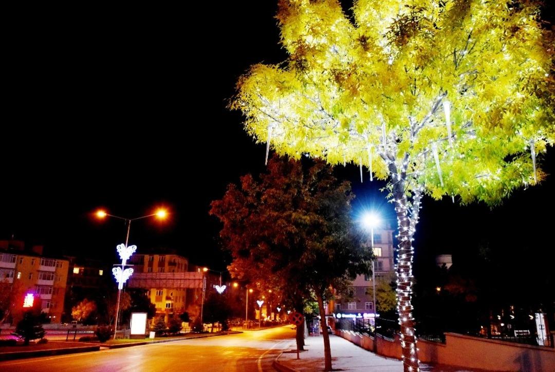 B&uuml;y&uuml;kşehir Olimpiyat kentini ışıl ışıl aydınlattı