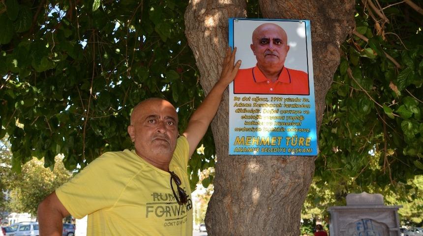 26 yıl &ouml;nce diktiği ağaca adı verildi