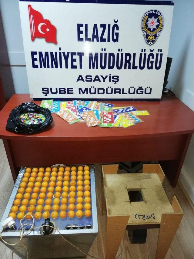 Elazığ’da tombala baskını, 34 şahsa işlem yapıldı