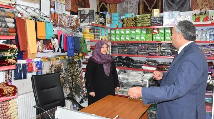 Başkandan esnaf ziyareti