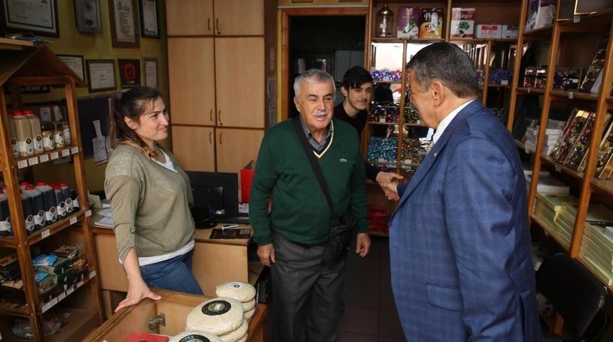 Başkan Akın esnaf gezilerine devam ediyor