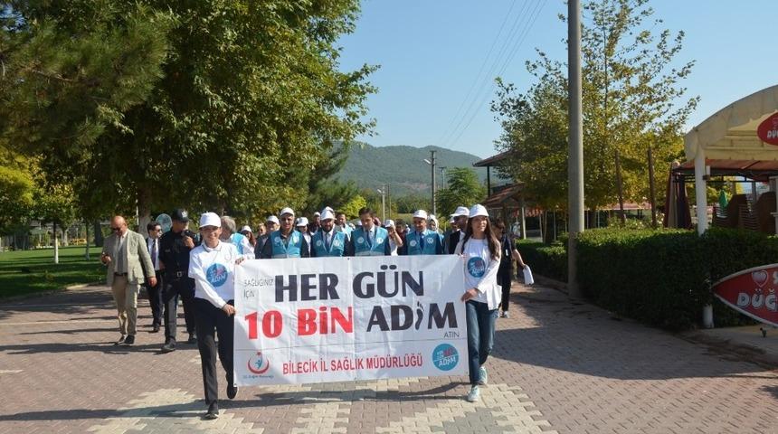 Bilecik&rsquo;te "Her g&uuml;n 10 bin adım" sloganlı y&uuml;r&uuml;y&uuml;ş