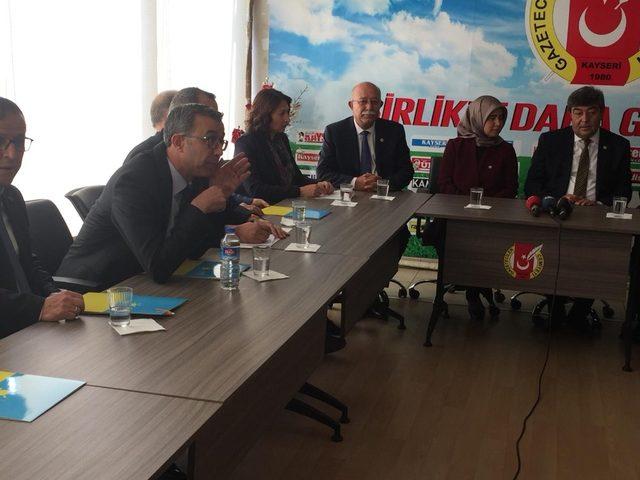 İYİ Parti heyeti Kayseri Gazeteciler Cemiyeti’ni ziyaret etti