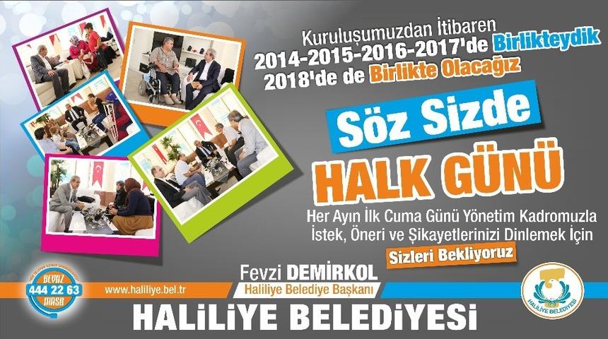 Haliliye&rsquo;de halk g&uuml;n&uuml; yarın