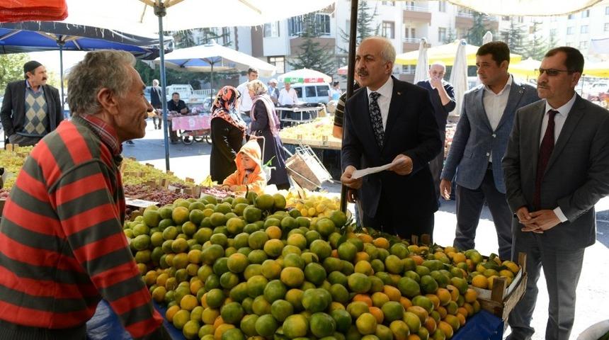 Başkan G&uuml;l&rsquo;den pazar denetimi