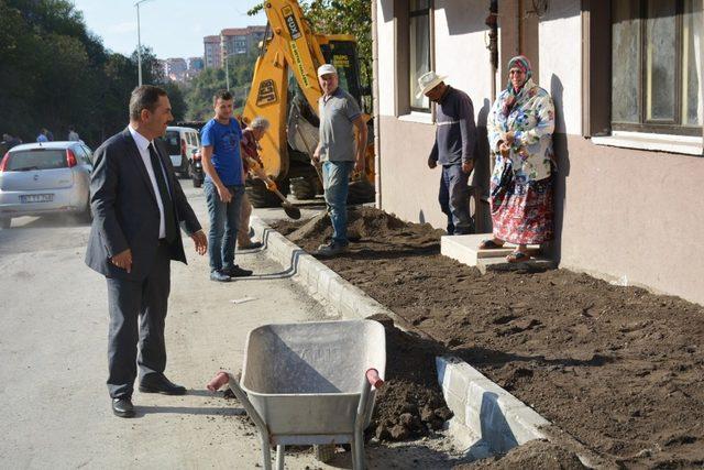 Sakindere’de belediye asfalt çalışması başlattı