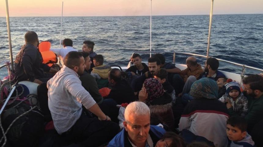 Didim&rsquo;de 16&rsquo;sı &ccedil;ocuk 32 ka&ccedil;ak g&ouml;&ccedil;men yakalandı