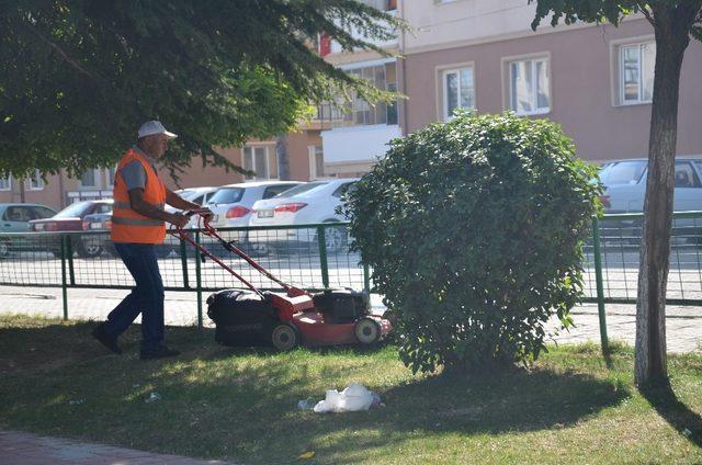 Park ve bahçelerdeki çalışmalarla Bilecek güzelleşiyor