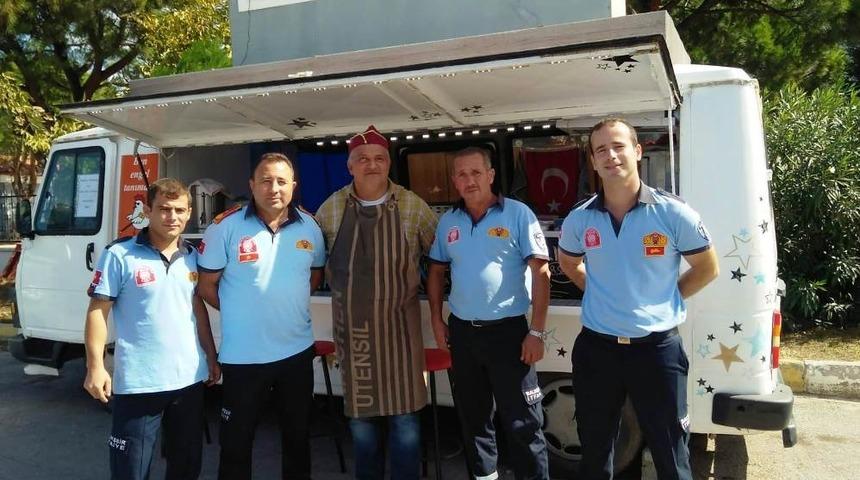 Hayır minibüsü bu hafta itfaiyeden geçti