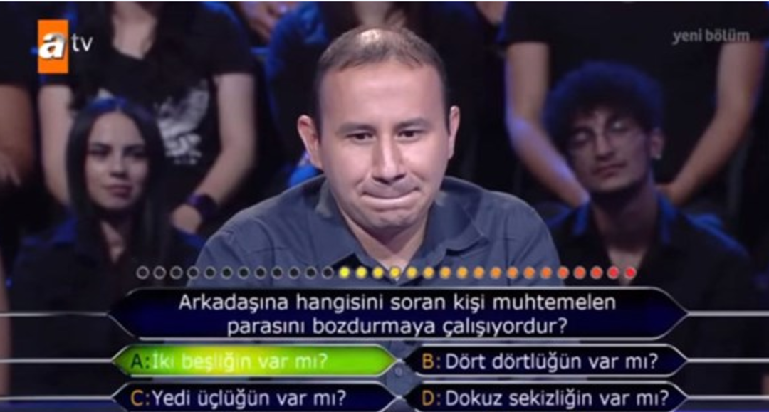 Kim Milyoner Olmak İster'de 1 milyon TL'lik soru heyecanı