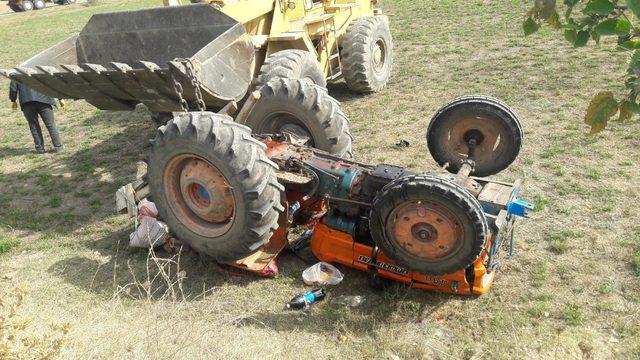 Tokat’ta traktör devrildi: 1 yaralı