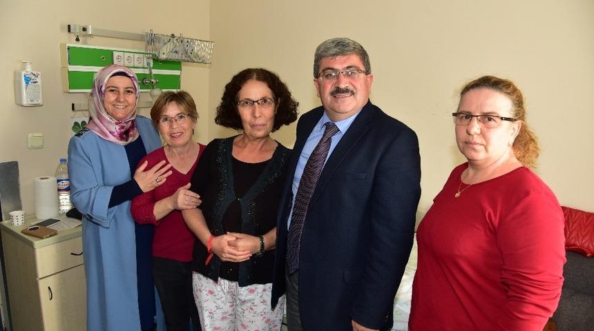 Başkan Can hastaları ziyaret etti