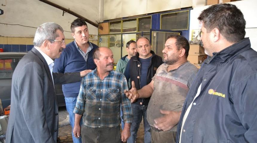 Vergili esnafın taleplerini yerinde dinledi