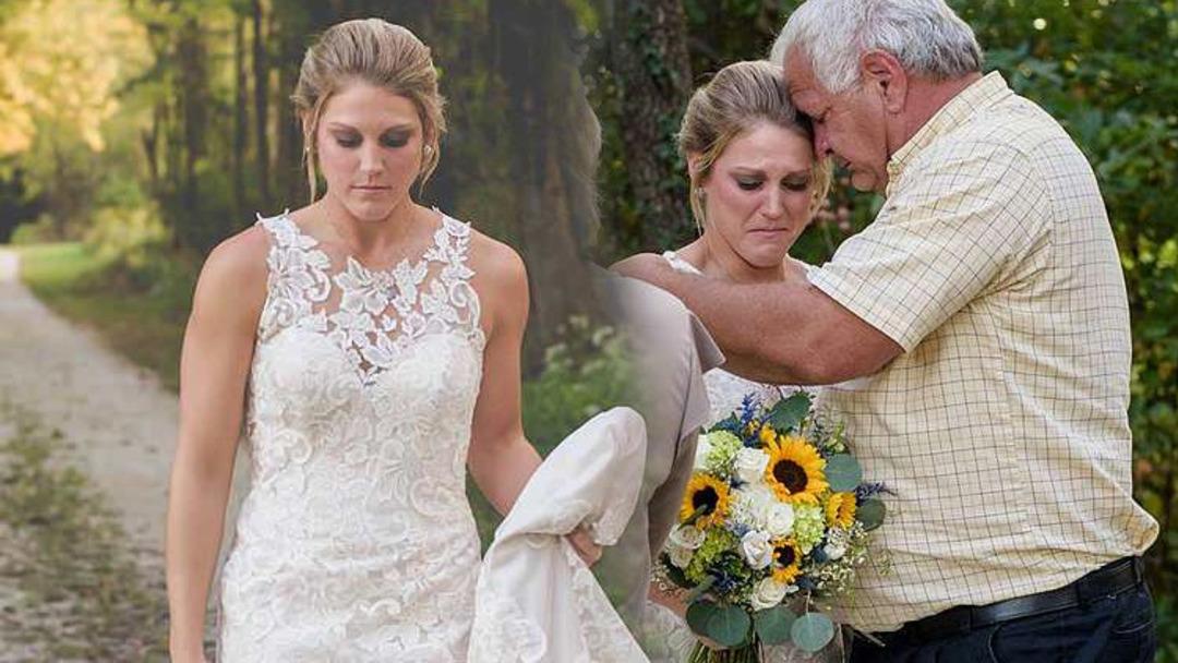 Nişanlısının mezarına gelinlikle gitti! Yasa boğan kare