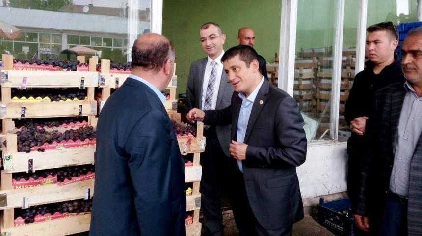 Başkan Vekili Mehmetbeyoğlu&rsquo;ndan sebze ve meyve haline ziyaret