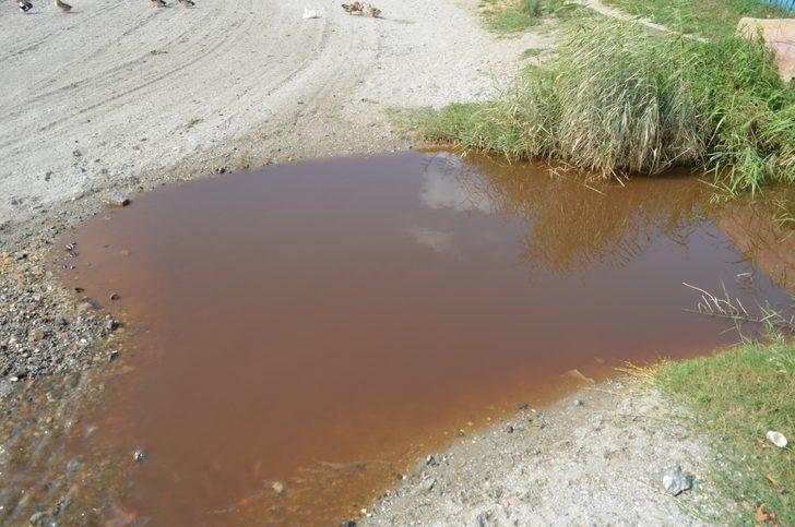 Rengi kızıla dönen dere mahalleliyi tedirgin etti G5