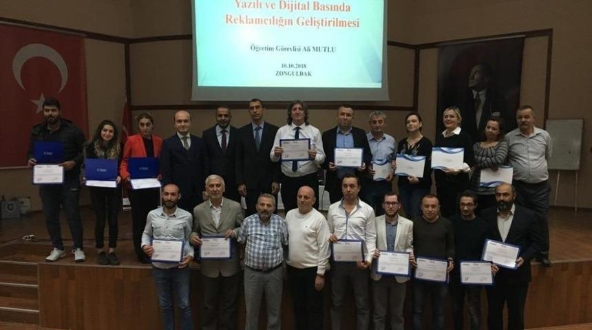 Zonguldak, Bartın ve Karab&uuml;k basınına reklamcılık eğitimi verildi