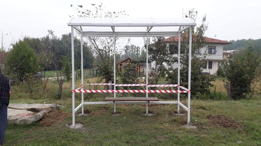 D&uuml;zce&rsquo;de durak montajı &ccedil;alışmaları başladı