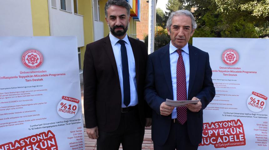Cumhuriyet Üniversitesi'nden enflasyonla mücadele kampanyasına destek