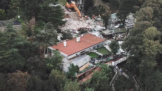 (Havadan fotoğraflarla) - Adnan Oktar'ın villasında kaçak yapıların büyük bölümü yıkıldı