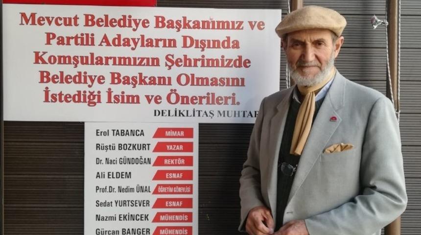 Muhtar Petek&rsquo;ten dikkat &ccedil;eken anket
