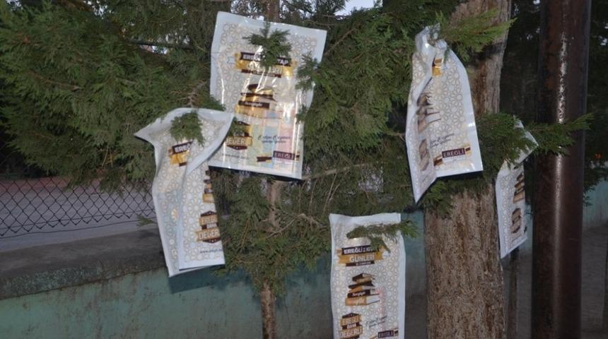 Ereğli&rsquo;de ağa&ccedil;lar kitap a&ccedil;tı