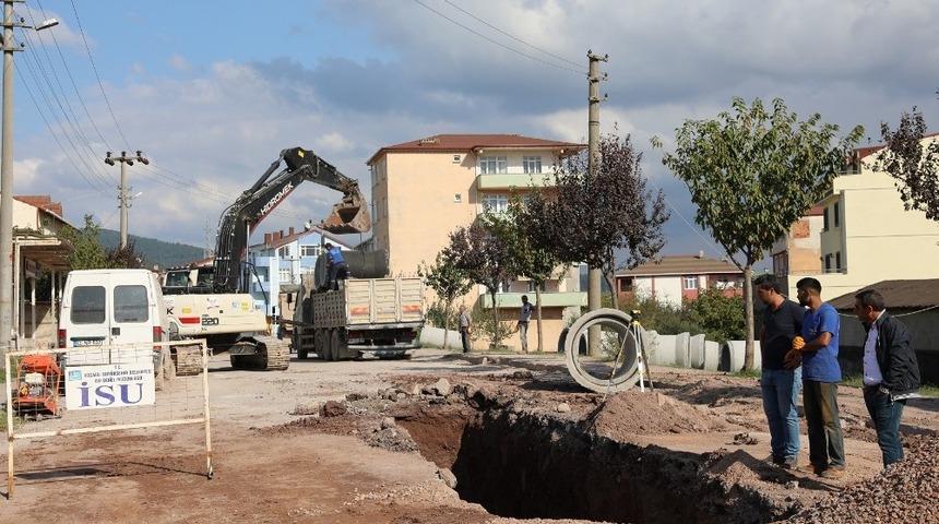 K&ouml;rfez&rsquo;de altyapı &ccedil;alışmaları devam ediyor