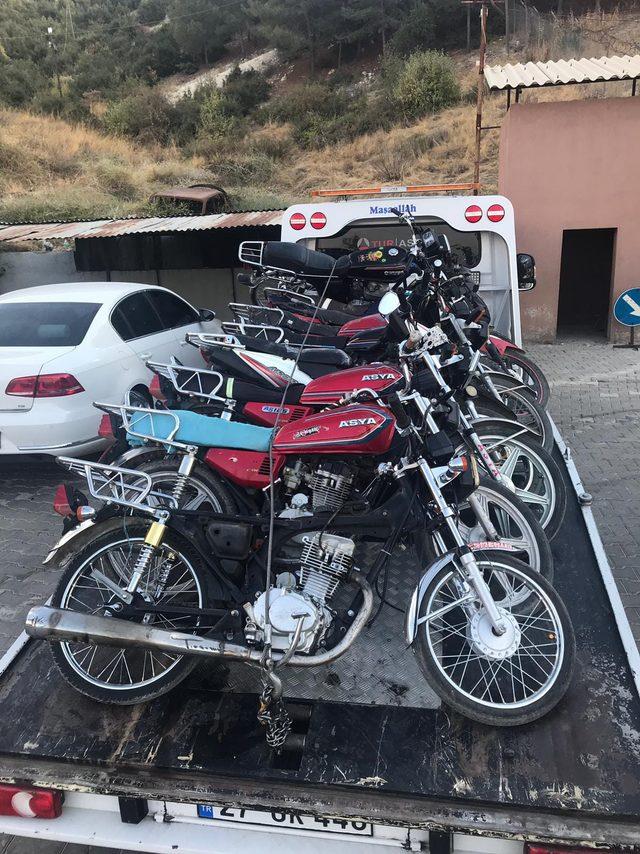 Gaziantep'te çalıntı 10 motosiklet ele geçirildi: 6 gözaltı