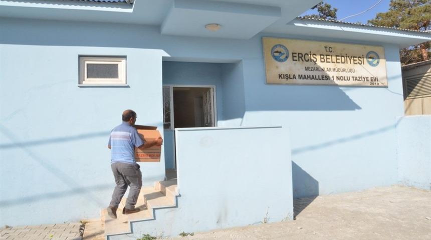 Erciş Belediyesinden taziye evlerine yardım