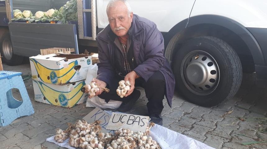 Sarımsak satarak ge&ccedil;imini sağlıyor