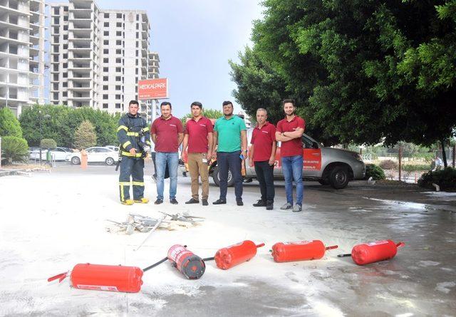 Hastanede yangın tatbikat