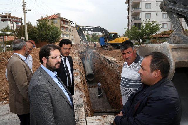 Başkan Yazgı içme suyu isale hattı çalışmalarını inceledi