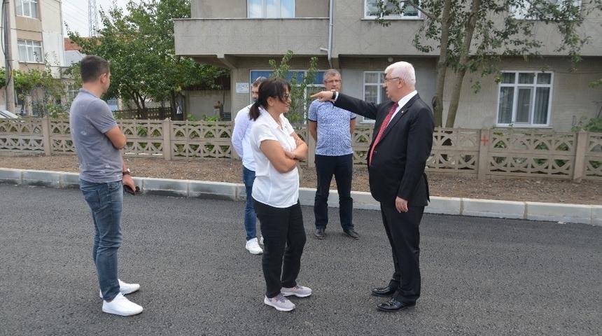 Başkan Y&uuml;ksel, Oğuzhan Caddesi&rsquo;nde tamamlanan &ccedil;alışmaları inceledi