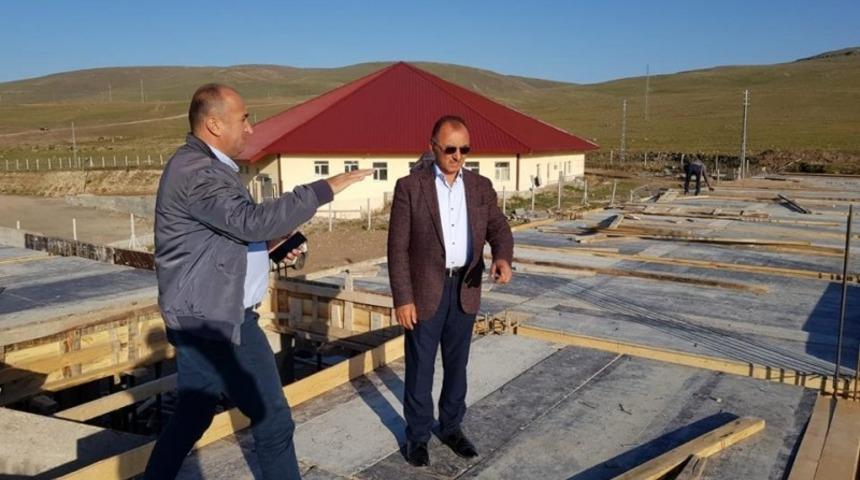 Başkan K&ouml;ksoy, inşaat &ccedil;alışması devam eden Kesimhaneyi denetledi