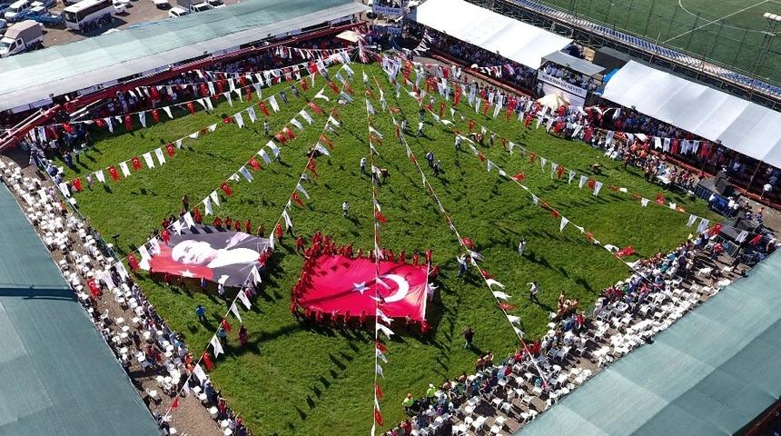 Başpehlivanlar dev Türk Bayrağı altında toplandı