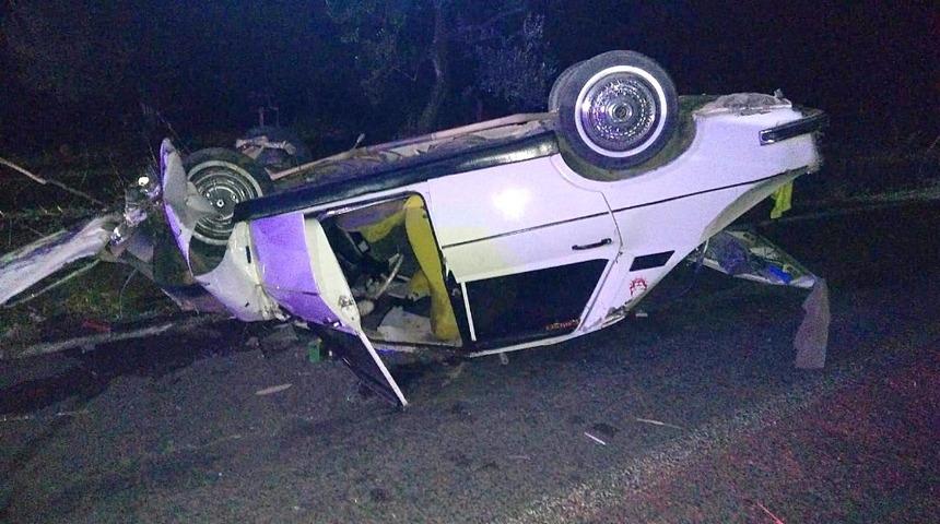 Dağ yolunda aracıyla ters d&ouml;nd&uuml;