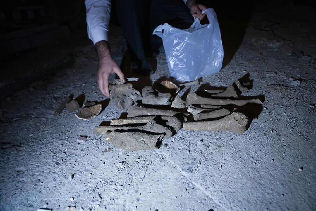 Sit alanından kemik dolu poşet &ccedil;ıktı!